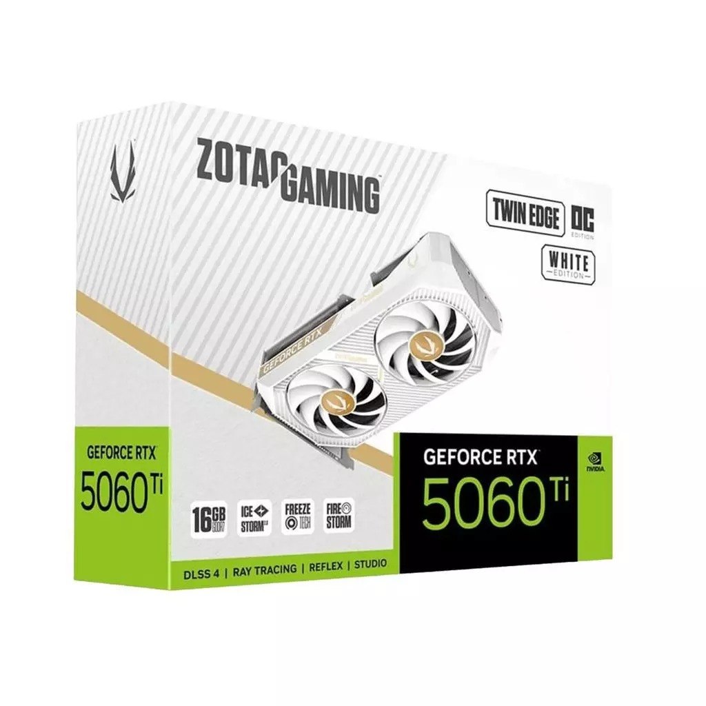 Placa de Vídeo Zotac RTX 5060 Ti 16GB Twin Edge Oc White