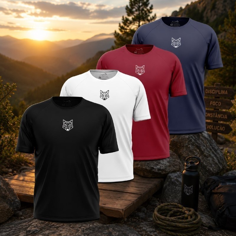 Kit 4 Camisetas Masculinas Dry Alpha