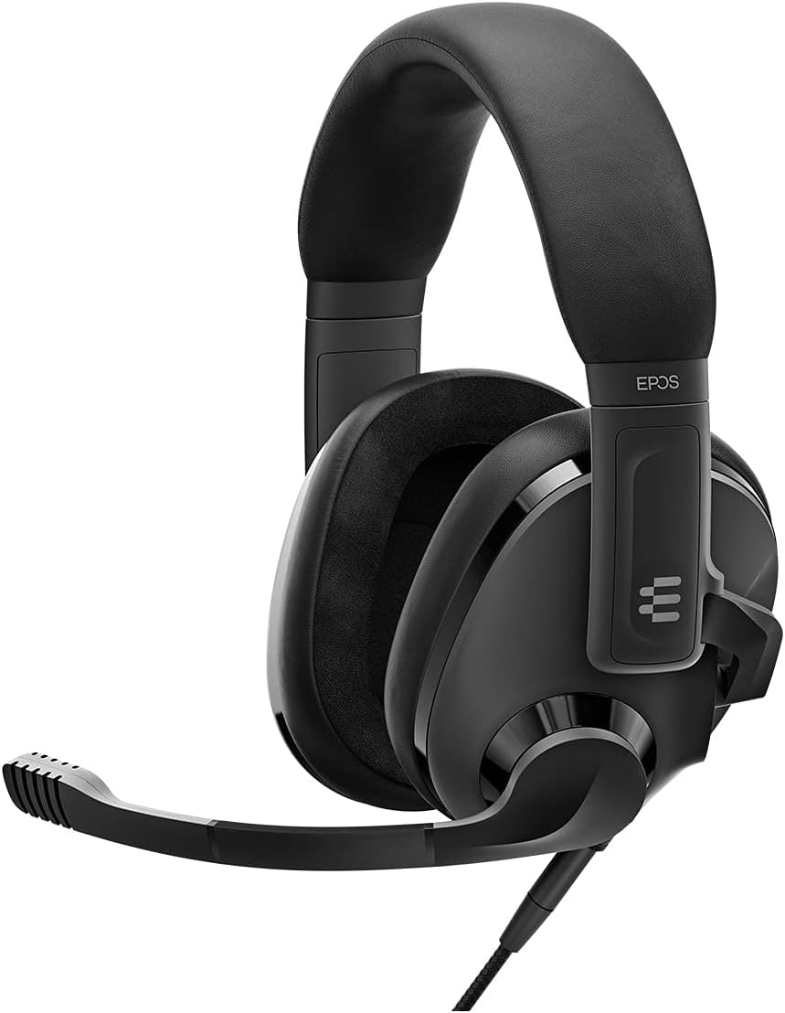 EPOS Audio Wired H3 Fone de ouvido para jogos acústico fechado (ônix preto)