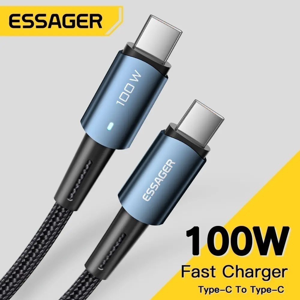 10X Cabo Essager-Tipo C, Carregamento Rápido, Para Xiaomi, Samsung, Huawei, Macbook, iPad, PD 100W, 60W 202192403