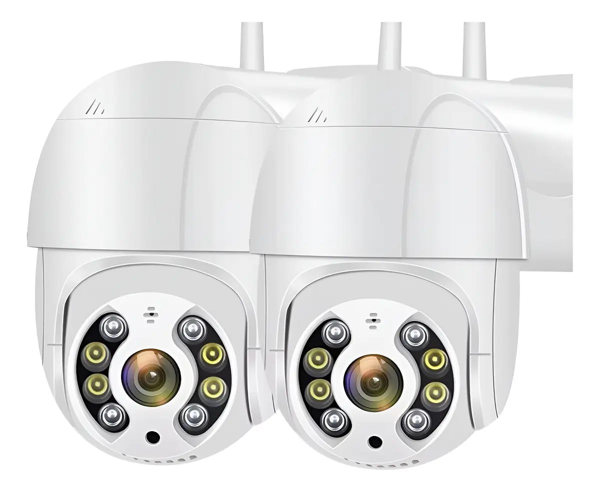 Kit 2 Câmeras de Segurança iCSee A8 PTZ Wi-Fi
