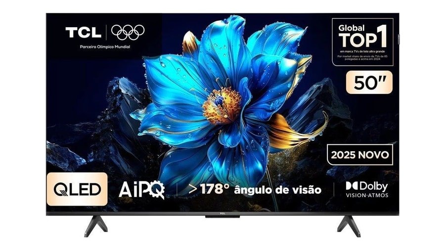 Smart Tv 50 50P7k 4K Qled Uhd 60Hz com Sistema Operacional Google Tv Tcl