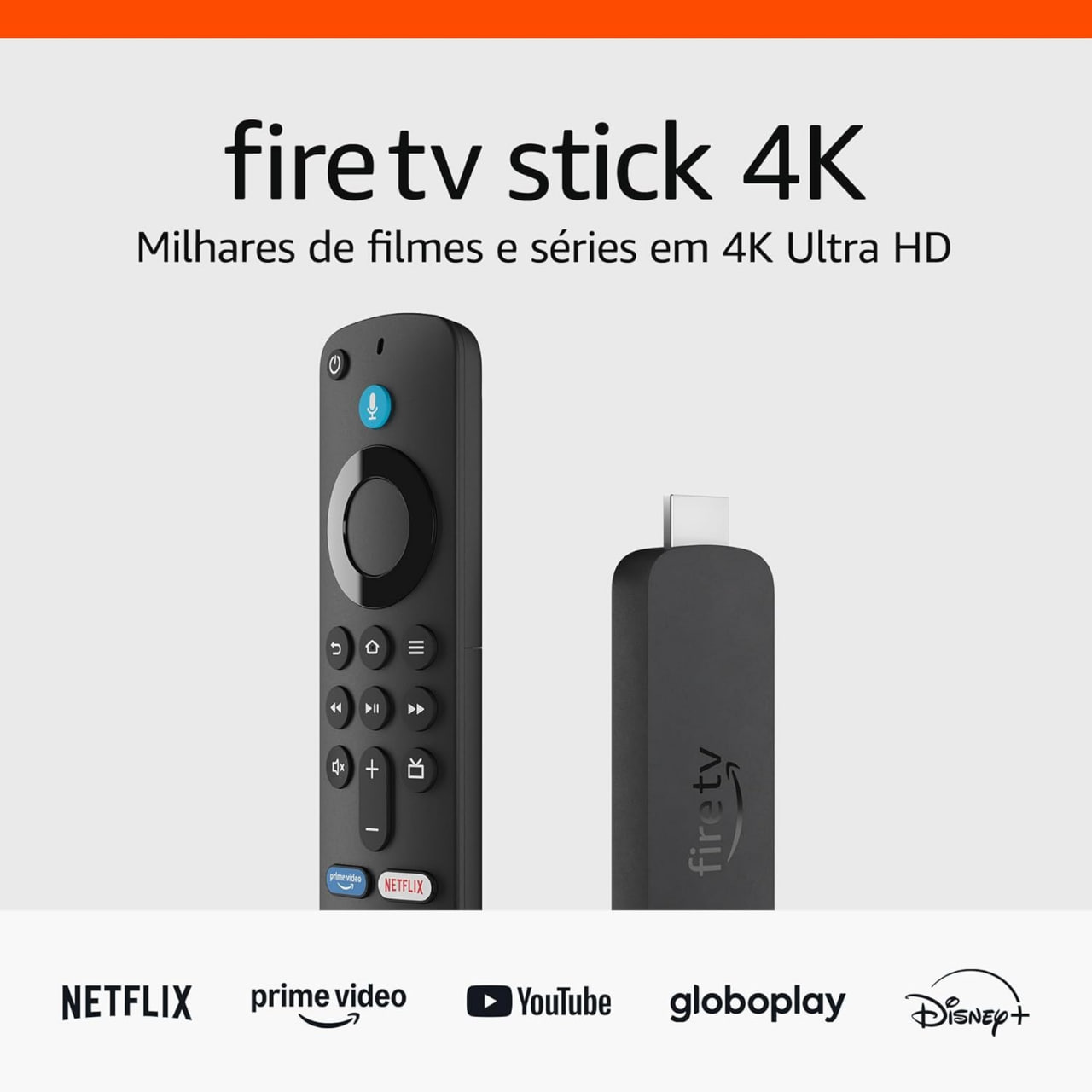 Fire TV Stick 4K | Streaming com Dolby Vision/Atmos e suporte a wi-fi 6