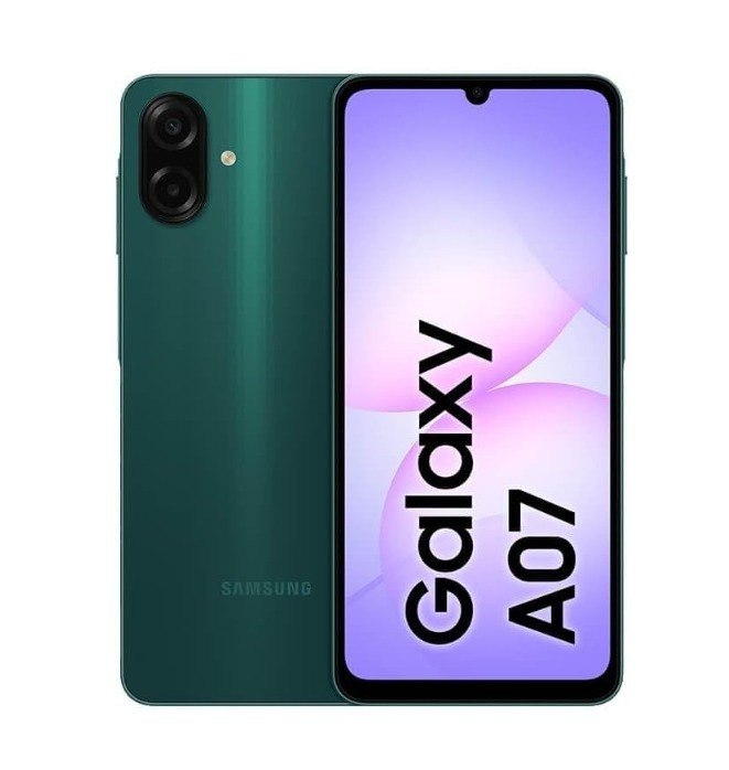 Celular Samsung Galaxy A07 128GB, 4GB, Câm. 50MP, Tela 6.7"- Verde