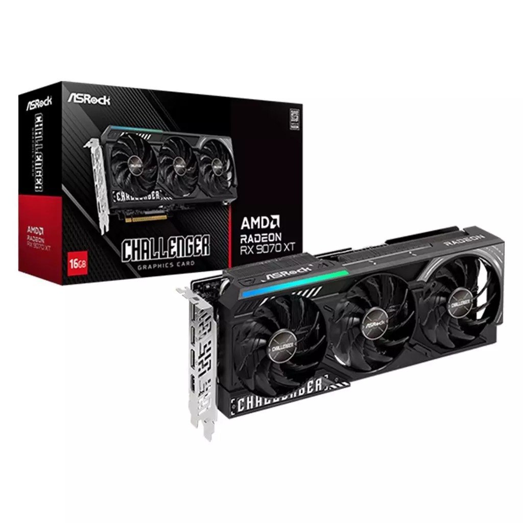 Placa de Vídeo Gpu Asrock Amd Radeon Rx 9070 Xt Challenger 16gb