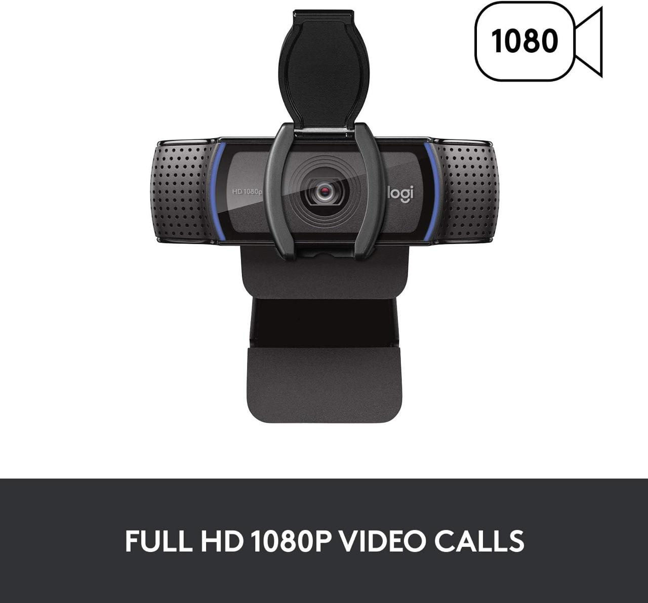 Webcam Full HD Logitech C920s 1080p/30fps com Microfone Embutido e Tampa de Privacidade para Zoom/Teams/Meet