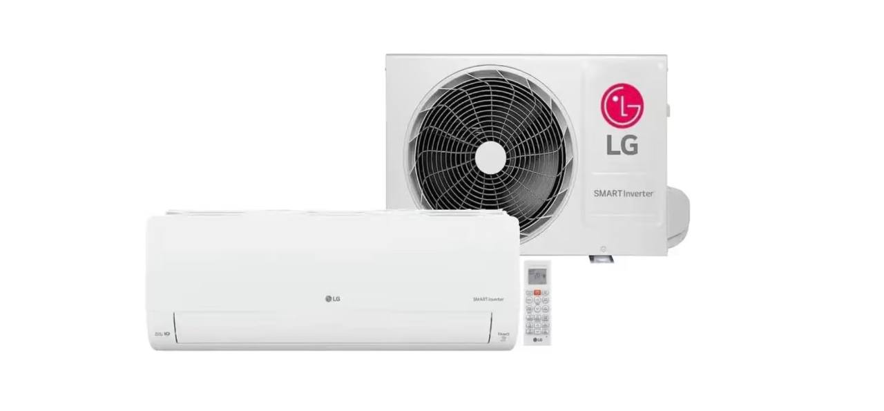 Ar Condicionado Split Hi Wall LG Inverter Smart Voice AI 12.000 Btus Frio 220v R-32