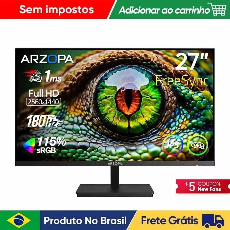 Monitor Arzopa Gamer QUAD HD