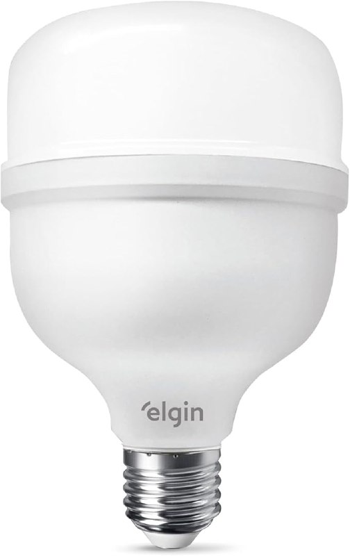 Lâmpada Super Bulbo LED T 30W 6500K Elgin Bivolt Luz Branca Fria