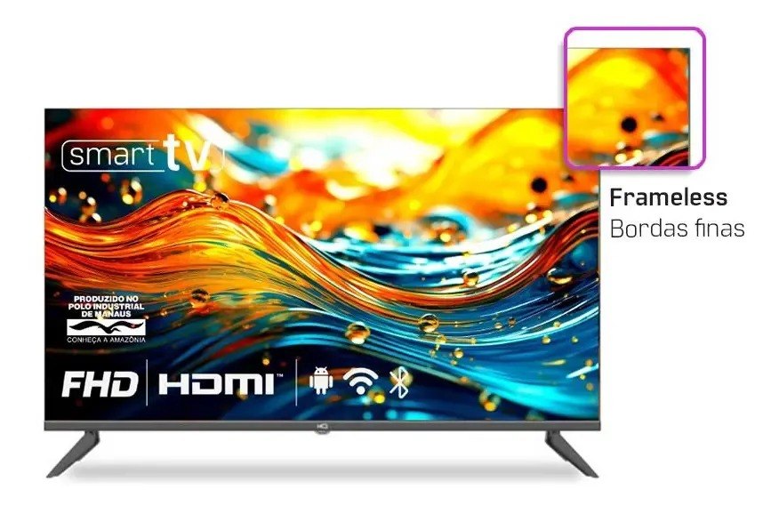Smart Tv Hq 40 Full Hd Android 12 Design Slim Hqs40nkhm