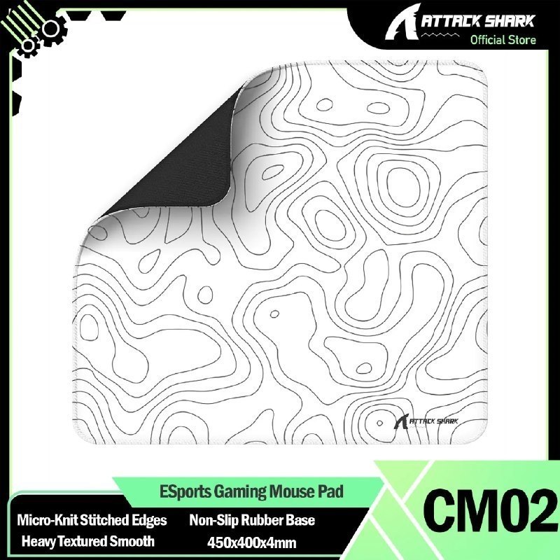 Mousepad Attack Shark CM02, base de borracha antiderrapante 450x400x4mm