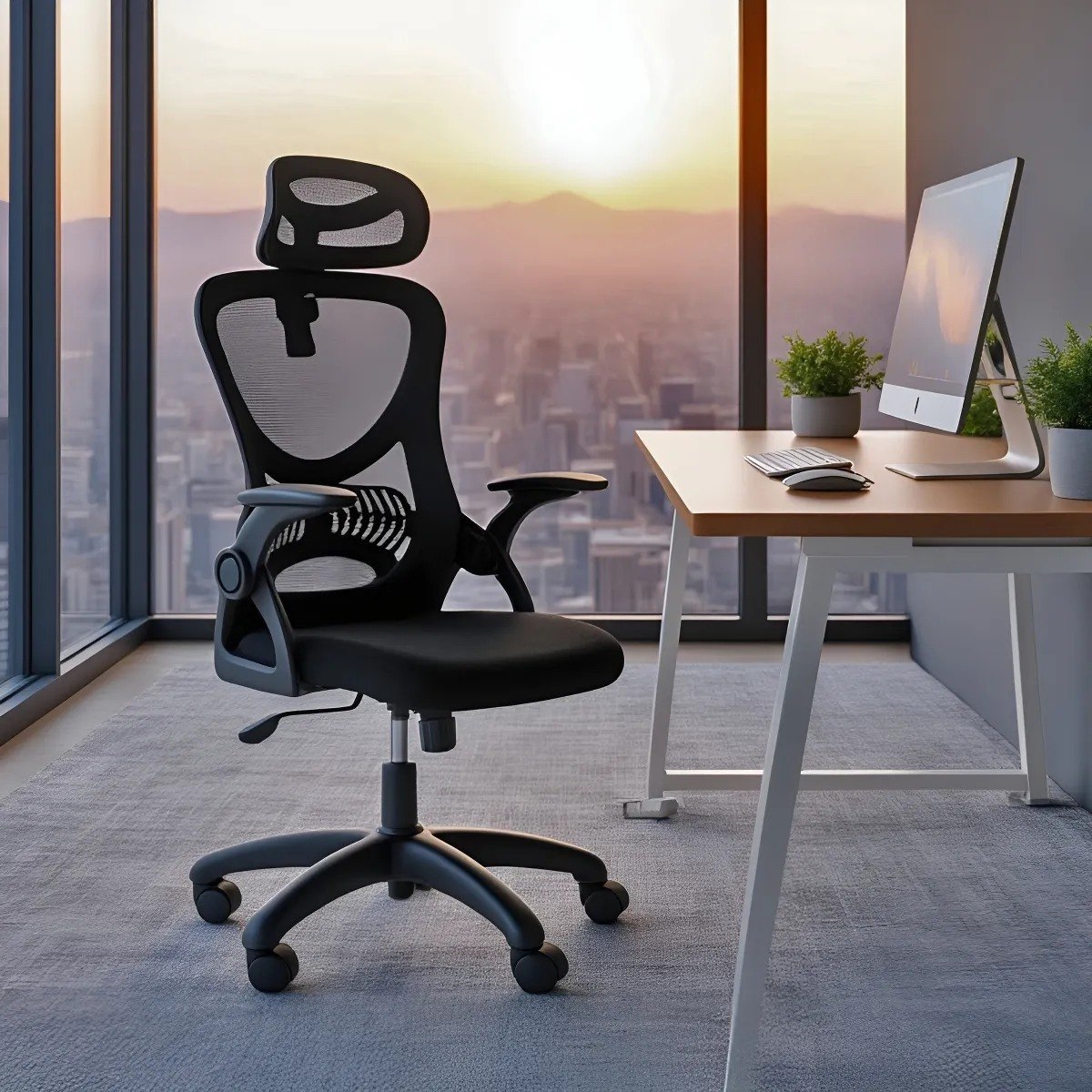 Cadeira De Escritório Columbus Presidente Ergonomica Mesh