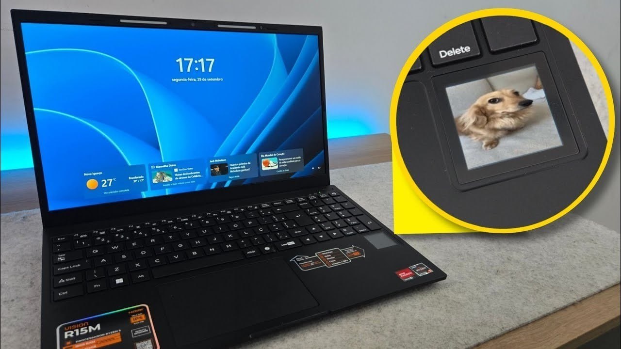 Notebook Vision R15M Ryzen 7-5825U Linux 8GB RAM 256GB SSD Wi-Fi 6 IPS