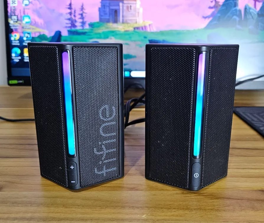 Caixa De Som Fifine A20, Estéreo, RGB, USB/3,5, Preto