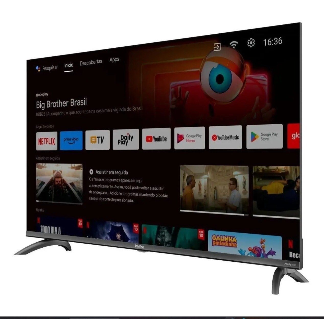 Smart TV 39" Philco Full HD TV Dolby Audio P39CRA