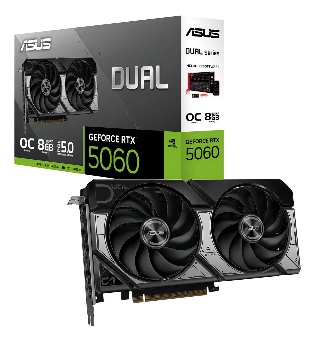 RTX5060 Placa de vídeo Asus Rtx 5060 8gb Dual Gdr7 de 128 bits