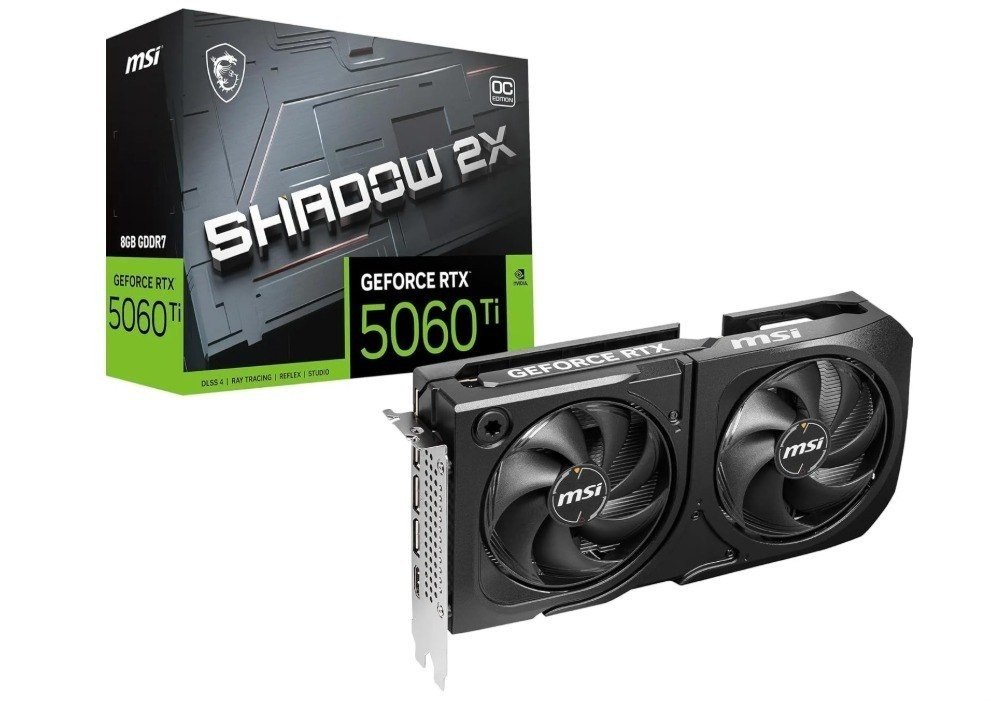 PLACA DE VIDEO NV RTX5060TI 8GB GDDR7 128BITS VENTUS 2X OC PLUS MSI 912-V536-023