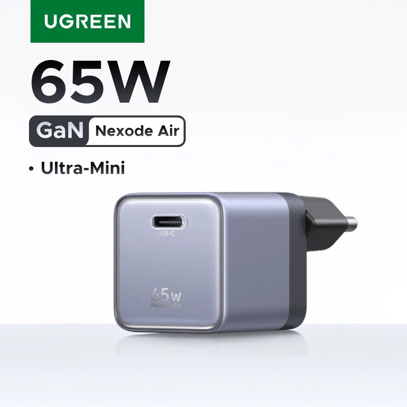Carregador UGREEN Nexode Air 65W GaN Ultra Mini PD3.0 QC4.0 PPS para MacBook Pro, Notebook, iPhone 17, 16, Samsung S26 Ultra, iPad Tablet