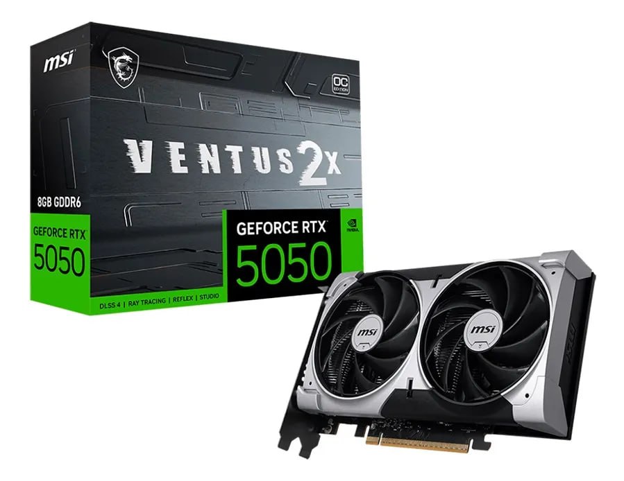 Placa de Vídeo MSI Nvidia GeForce RTX 5050 Ventus 2X OC 8GB GDDR6 128-bit