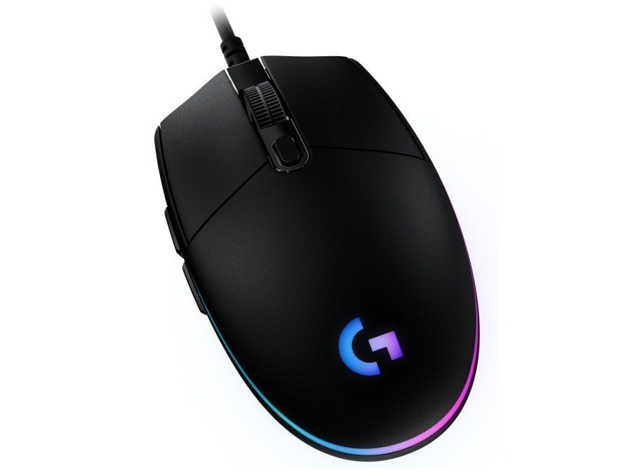 Mouse Gamer Logitech G203 LIGHTSYNC RGB, Efeito de Ondas de Cores, 6 Botões Programáveis e Até 8.000 DPI - Preto