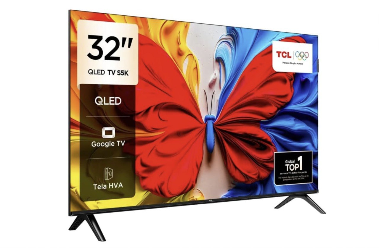 TCL Smart TV 32 Polegadas HD QLED WiFi Bluetooth Google TV 32S5K