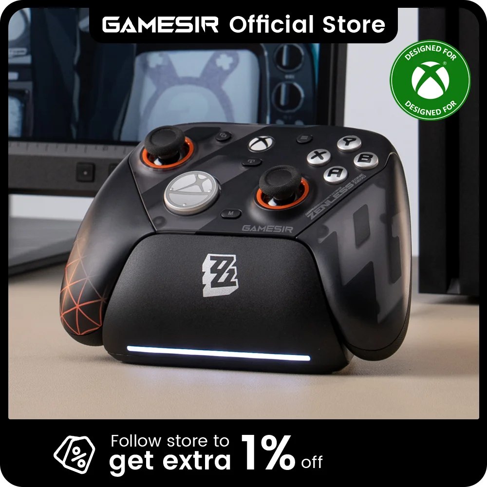 Controle GameSir G7 Pro Zenless Zone Zero Funciona XBOX SEM FIO– Base de Carregamento, Joystick TMR, Gatilho com Efeito Hall, Faceplate Intercambiável