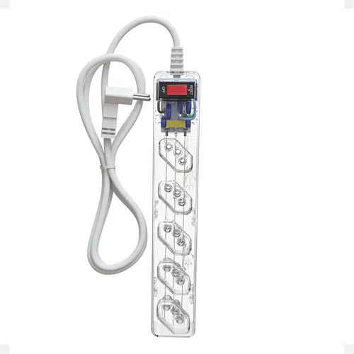 Protetor Elétrico Clamper Iclamper Energia 5 Com Tecnologia Lcf Para 5 Tomadas Transparente