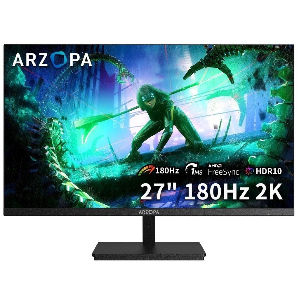 Monitor Gamer ARZOPA M1RC, 27" 2K QHD 180Hz IPS, 1ms, 115% sRGB, USB-C, HDMI, Display Port