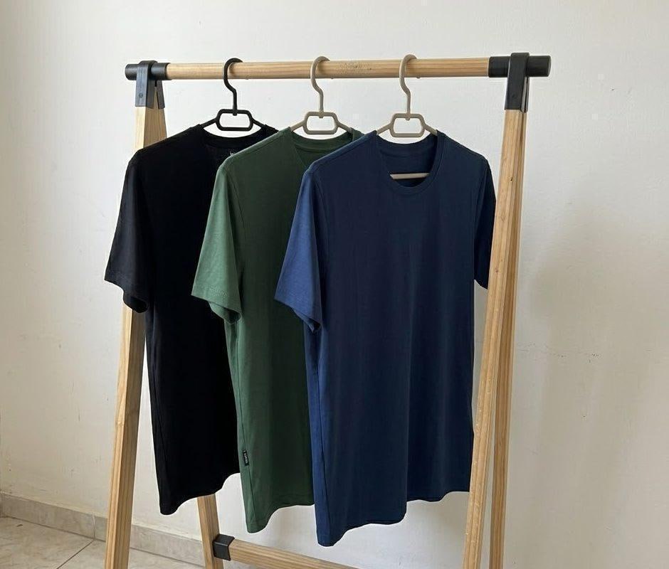 Kit 3 Camisetas Masculina Tech Modal