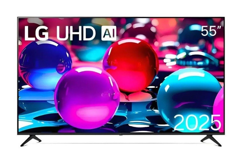 Smart TV LG UHD AI UA75 55 polegadas HDR10 Pro Processador α7 AI Ger 8 webOS 25