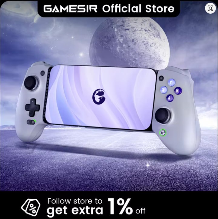 GameSir G8 Galileo Controle de Jogo para Celular, Joystick com Efeito Hall para iPhone 15 e Telefone Móvel Android