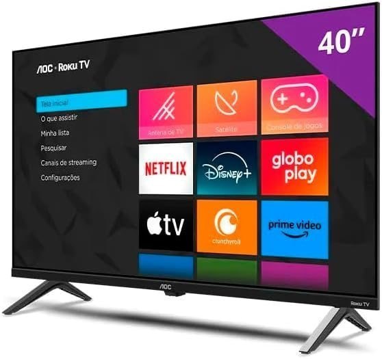 Smart TV 40" AOC Roku TV DLED Full HD 40S5045/78G Bivolt
