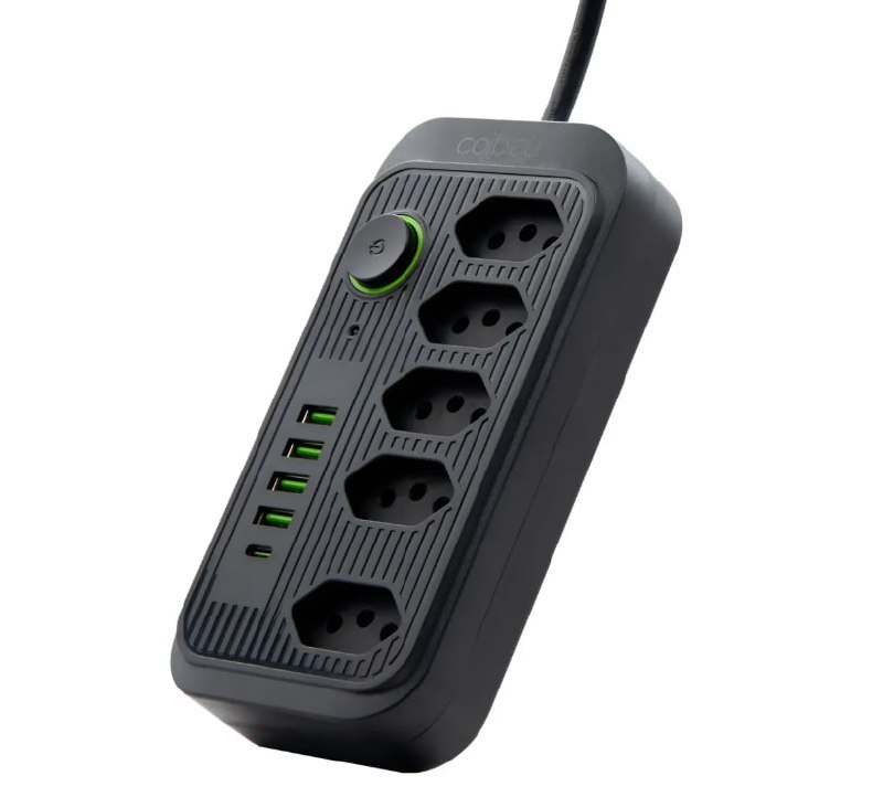 Extensão Coibeu Wkc-541 10 Tomadas 2m 4 Usb Bivolt