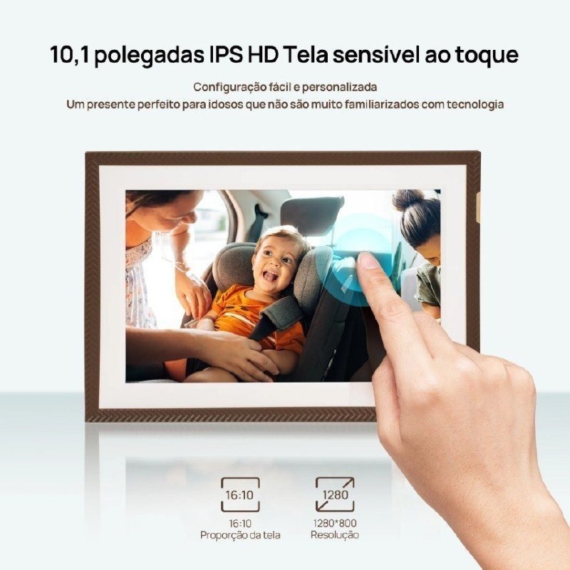 ARZOPA Quadro Digital Tela Touch 10,1"" IPS HD, com 32GB de memória embutida