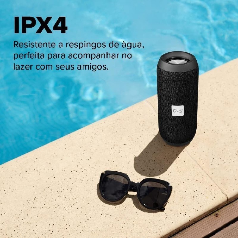 Caixa De Som Bluetooth Essential Sound GO i2GO 10w Rms Resistente à Água e até 8h de Bateria