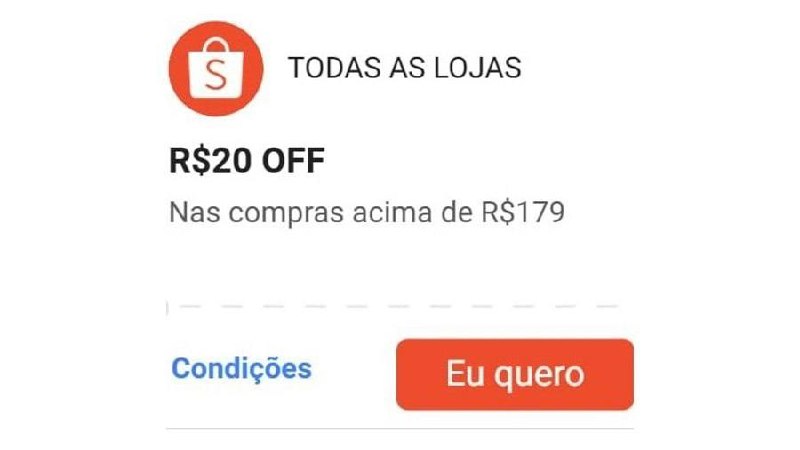 NOVO CUPOM DE DESCONTO NA SHOPEE