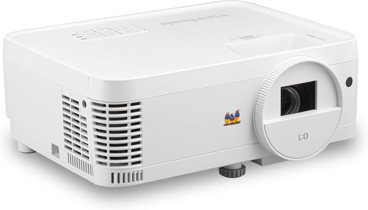 ViewSonic LS500WH Projetor de LED WXGA de 3000 lúmens, desligamento automático, orientação de 360 graus para negócios e educação