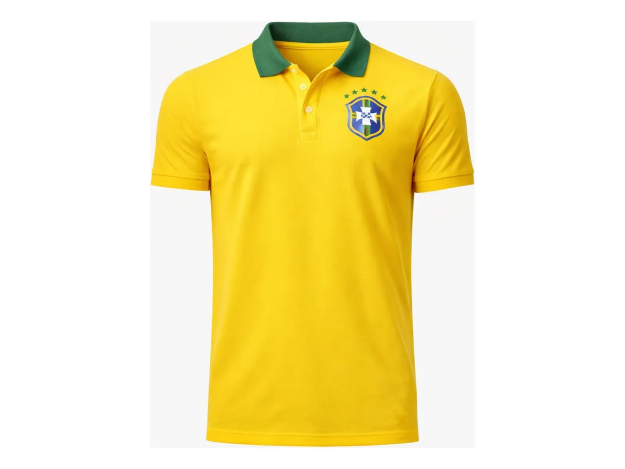 Camisa Gola Polo Do Brasil Selecao Brasileira Premium Hexa
