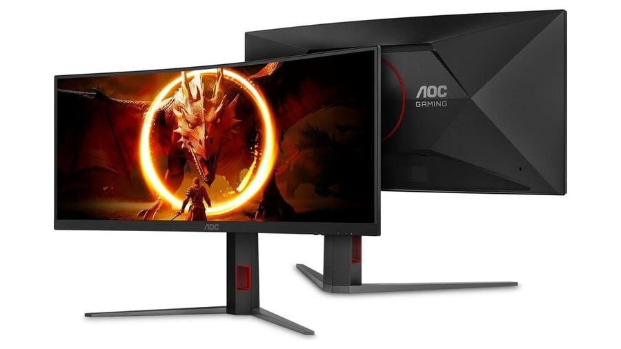 Monitor Gamer Curvo AOC AGON QUAD 34" Ultrawide WQHD 180Hz 0,5ms Base Ajustável U34G4C