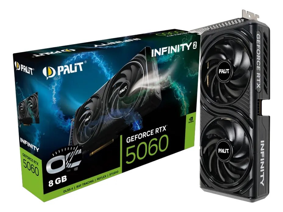 Placa De Vídeo Nvidia Geforce Palit Rtx5060 8gb Infinity2 Oc