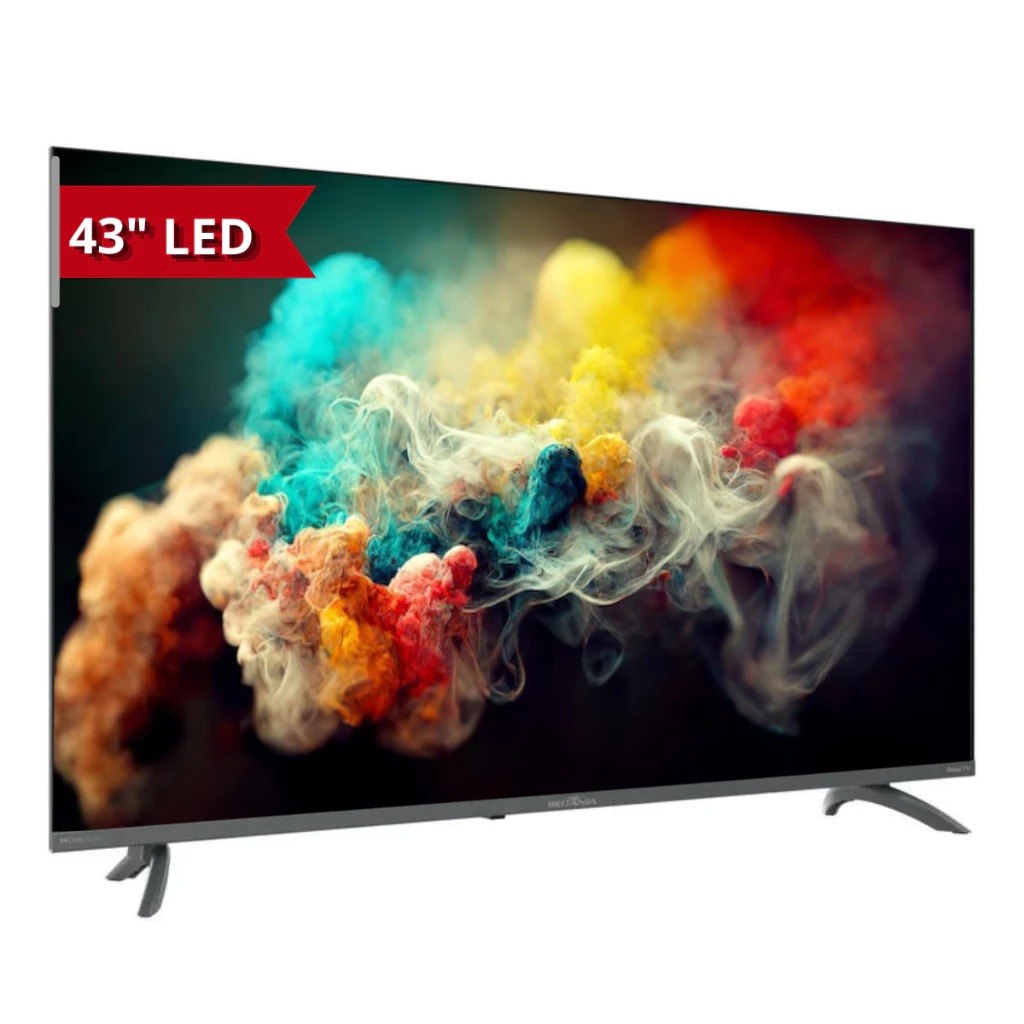 SMART TV LED 43 POLEGADAS BRITÂNIA COM MIDIACAST QUADCORE DOLBY AUDIO