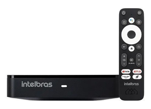 Smart TV Box Android Izy Play 4K Preto Intelbras em Parceria com a Homatics - 100% Certificado e Netflix em 4k
