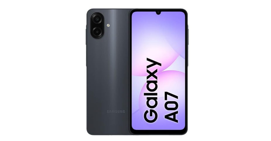 Celular Samsung Galaxy A07 128GB, 4GB, Câm. 50MP, Tela 6.7"- Preto
