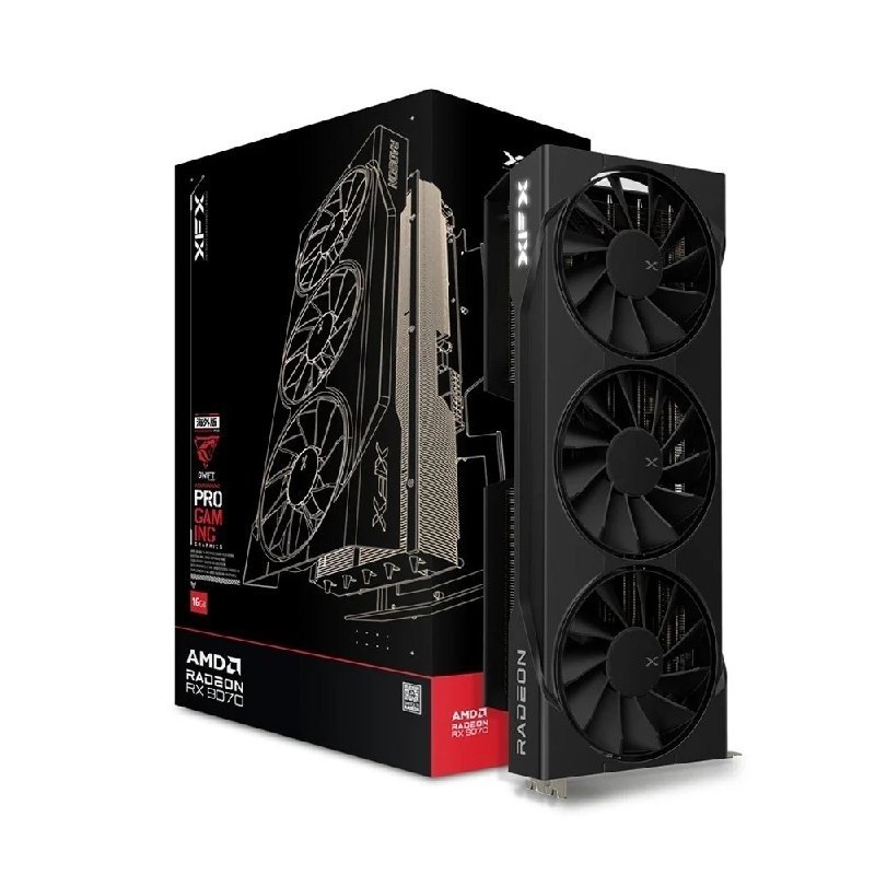 Placa de Vídeo XFX Swift RX 9070 OC TRIPLE FAN GAMING EDITION WITH AMD Radeon , 16GB, GDDR6, HDMI 3xDP, RDNA 4