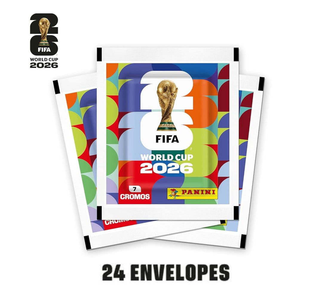 Copa do Mundo Fifa 2026 Kit com 24 Envelopes de Figurinhas + Cartela Fifa World Cup 2026