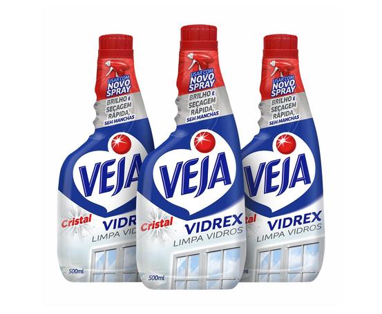 Limpa Vidros Vidrex Cristal 500ml 3 unidades