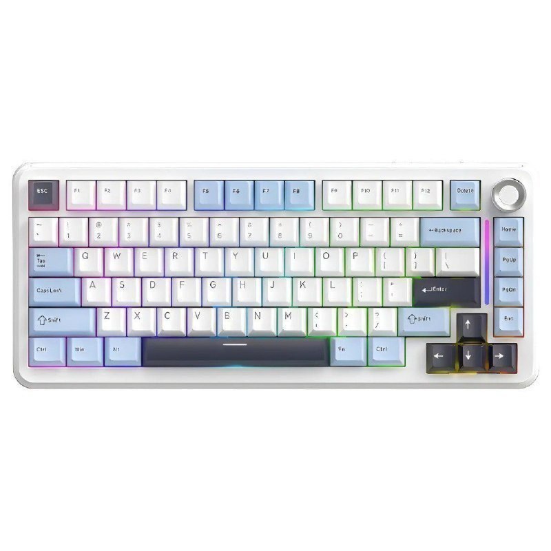 Teclado Mecanico Gamer F75 Sem Fio Tri Mode Rgb Free Wolf