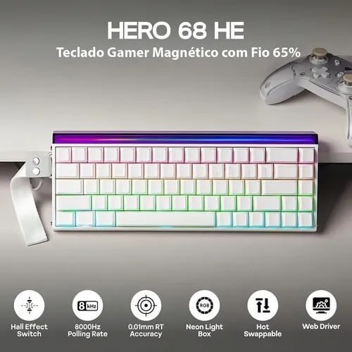Teclado Magnético Aula Hero 68 HE