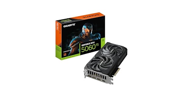 Placa de vídeo GeForce RTX 5060 Ti Windforce 8G - 8GB GDDR7, 128bit, PCI-E 5.0, 2572MHz Core Clock, 3 x DisplayPort, 1 x HDMI, Gv-N506TWF2-8GD