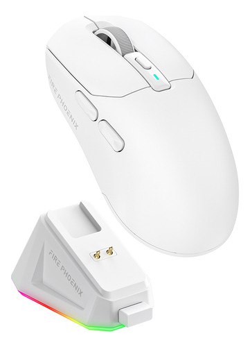 Mouse Gamer Sem Fio Fire Phoenix 24000dpi Paw3311 Branco